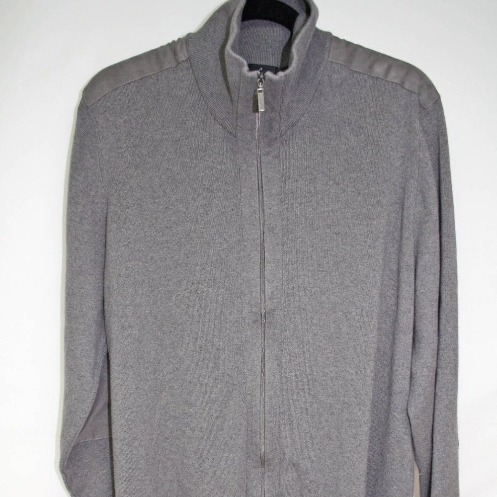 Men's Greg Norman Turtleneck Full Zip Sweather in Dark Greige Color XLT